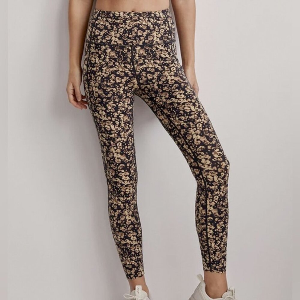 Varley Sand Speckle Leopard Leggings xs